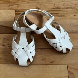 Cat & Jack White Leather Sandals
